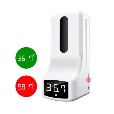 China SD008 Modern Wall Mounted Temperature Measuring Sensor Auto Hand Soap Dispensing K9 Thermometer Dispenser for sale