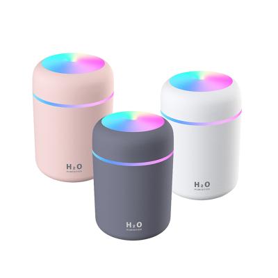 China 300ML Car Mini Ultrasonic Air Humidifier Oil Diffuser Fogger Mist Maker For Home Car With LED Lamp for sale