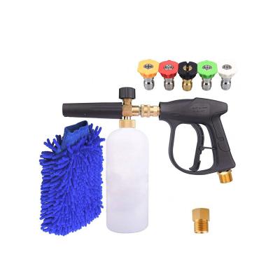 China 3000PSI Car Wash Spray Gun Pressure Foam Plastic and Steel Barrel for Clean Car Auto Detailing Cleaning Kit for sale