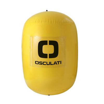 China Custom Green Yellow Inflatable Cylinder Inflatable Swim Buoys Water Sports Race Inflatable Floating Markers for sale