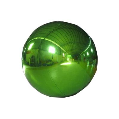 China Commercial Mirror Chrome Balls Green Color Inflatable Mirror Balls For Christmas 8m Inflatable PVC Reflective Ball For Sale Customized for sale