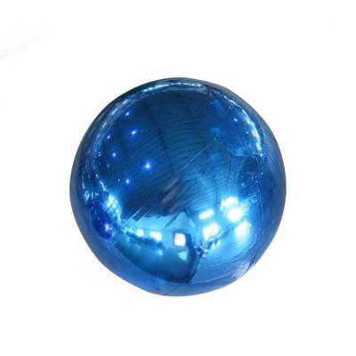 China Christmas Inflatable Blue Decorative Mirror Ball Advertising Disco Inflatable Smooth Shiny Mirror Ball Customized for sale