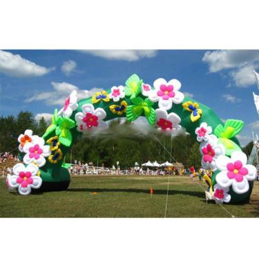 China Oxford cloth or PVC inflatable rainbow arch inflatable entertainment game birthday parties for sale