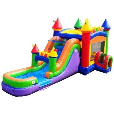 China PVC Inflatable Bouncer For Sale Kids Jump Up House Bouncy Castle With Pools Inflatable Water Slides Customized for sale