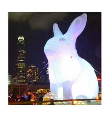 China Advertisng Factory Price Custom Advertising Toy And Inflatable 3D White Rabbit Bunny For Party Decoration for sale