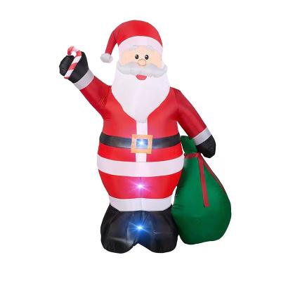 China Hot Selling Customized Giant Inflatable Christmas Santa LED Claus Decorative S Lights Cartoon for sale