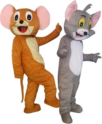 China Custom Size Mouse And Cat Mascot Customize Cartoon Character Walking Animal Adult Costume S for sale