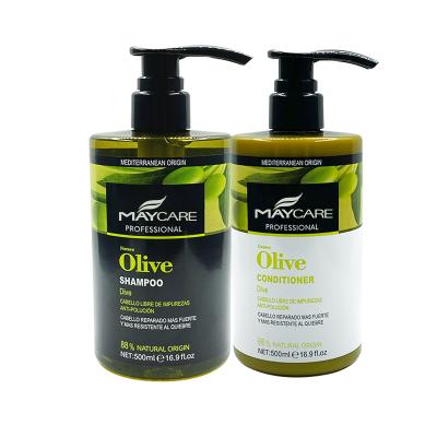 China Color-Protection Color-Protection Repairs Damaged Natural Volume Olive Oil Leave In Shampoo and Hair Conditioner for sale