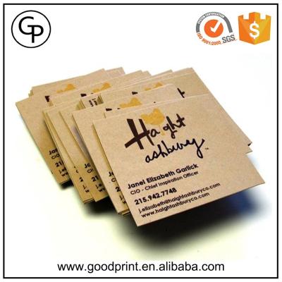 China paper & Cardboard Foil Stamping Brown Kraft Paper Business Name Card , Craft Business Card for sale