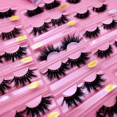 China Wholesale Long Eyelashes Real Natural 100% 3d Mink Lashes Bulk Seller 3d Eyelashes Bundles 25mm Eyelashes Hand Made for sale