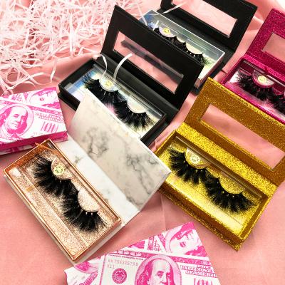 China Natural wholesale custom long empty lash boxes lashes3d seller 25mm mink eyelashes wholesale for sale