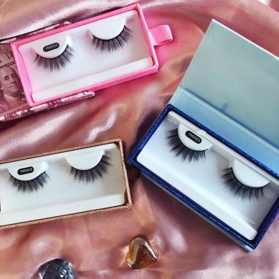 China Natural Low Price Long Eyelash Vendors Box Packaging Fake 3d Mink Lashes Custom Fake Lashes for sale