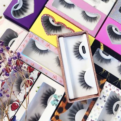 China Long Natural Silk Mink Eyelashes Oem /custom/private Acceptable Faux 3d Logo 3d Lashes Eyelash 100% Cruelty Free for sale