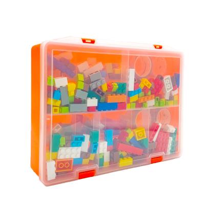 China 22 Compartments Double Layer Craft Stored Portable Plastic Storage Boxes For Lego Parts Jewelry Brick for sale