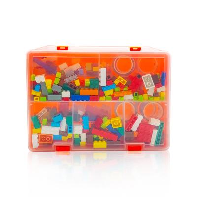 China Clear Organizer Stocked Compartments Boxes Grid Storage Compartment Box for Lego Parts Crafts for sale