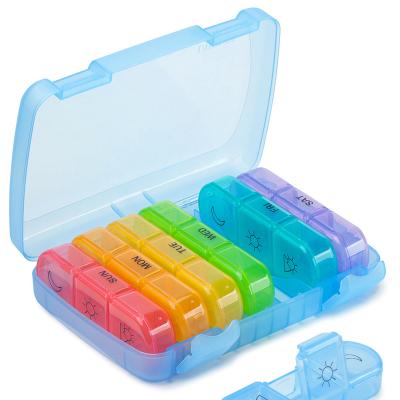 China 2021 Hot Selling PP Plastic Supplement Case Organizers Pill Case For Purse for sale