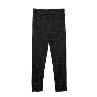 China Wholesale Custom Made One Size Standard Style Breathable All-match Solid Color Plaid Business Jogging Pants For Lady for sale