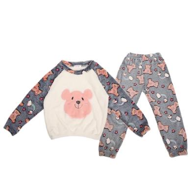 China 2pcs Breathable Cotton Organic Soft Breathable Pajamas Set Wholesale Custom Flog Children To Sleep Wear Kids Pajamas for sale