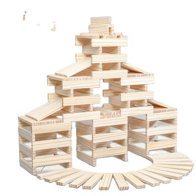 China Preschool Educational Natural Wooden Constituent Building Block Architecture DIY Toys For Children Building Kit Assemble Logic Puzzle Games for sale