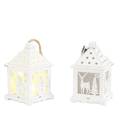 China Festival Home Decoration High Quality LED Christmas Wooden Lantern LED Lamp Light Christmas Decoration Wall Desktop for sale