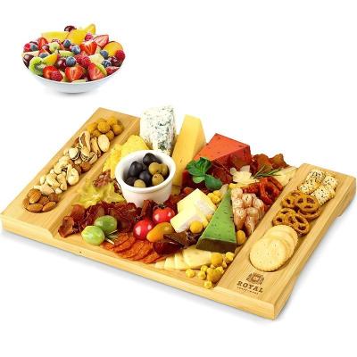 China Large Promotion Disposable Organic Wooden Cheese Board Charcuterie Dishes For Family Use for sale