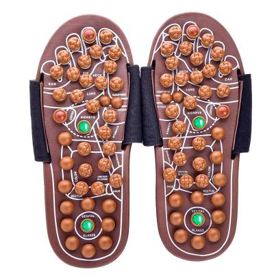 China Women Jade Acupressure Foot Therapy Massage Slippers Reflexology Foot Massage Slippers Comfortable Foot Acupressure Massage Slippers for sale