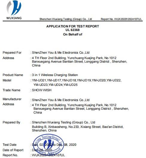 UL - Shenzhen Bosdow Electronic Company Limited