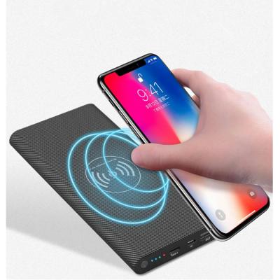 China Newest type-c support fast charging 10000mah wireless charger power bank for iphone for sale