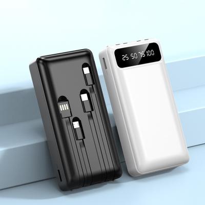 China Element 4 Cable Series Wholesale Product , High Capacity 4 Cable Universal Power Bank 30000 mAh for sale