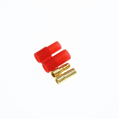 China Electric vehicle 3.5mm lithium battery aviation model automotive plug with red sheath, high current 40A for sale