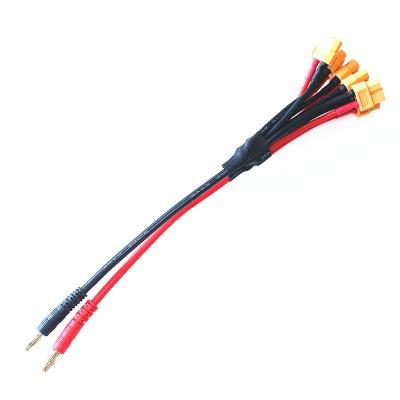 China Battery Charger Lead Wire 16AWG 15CM Lipo Silicone Power Cable 4MM Charging Lead Banana Bullet Plug Deans EC3 XT60 For RC for sale