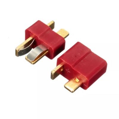 China Power T Male Female Style Red LiPo Battery ESC RC Helicopter 2P Battery Charger Connector T Plug Mini Deans for sale