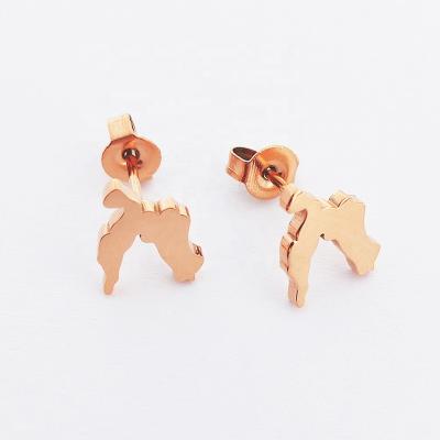 China FASHIONABLE Joyas Oro Bijoux Femme Gold Plated Croatia Map Earrings Stainless Steel Country Jewelry Croatia Map Stud Earrings for sale