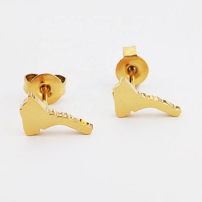 China FASHION Joyas Eritrea Map Stud Earrings Stainless Steel Country Maps Earrings Making Jewelry Map Earrings Accessories Gold Plated Eritrea for sale