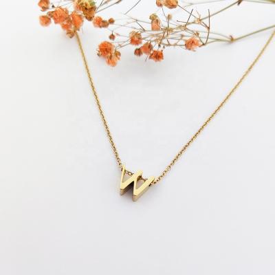 China Minimalist Acero Inoxidable Joyas Set Jewelry Stainless Steel Jewelry Women Accessories Initial Letter Pendant Necklace FASHIONABLE for sale