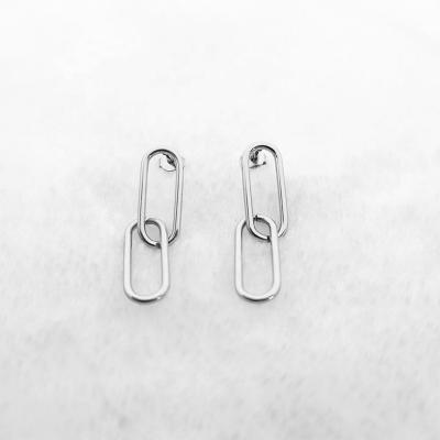 China FASHIONABLE Gold Paper Clip Earring And Aretes De Chain Aretes De Aro Exhibidor Para Non Tarnish Jewelry Stainless Steel for sale