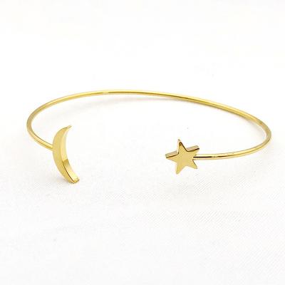 China 2022 FASHIONABLE Mayor Silver Stainless Steel Jewelry Bangle Pulseras De Mujer Cajas Para Joyas Por Half Moon Star Fashion Jewelry for sale