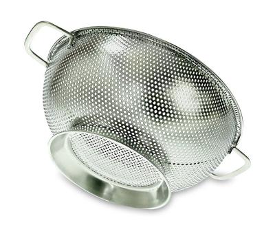 China Sustainable Washing Rice Vegetable Strainer Stainless Steel Bowl Kitchen Strainer Kitchen Colander for sale