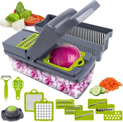 China Sustainable Hot Selling Amazon Kitchenware Multifunction Vegetable Food Slicer Vegetable Cleaver Cutter for sale