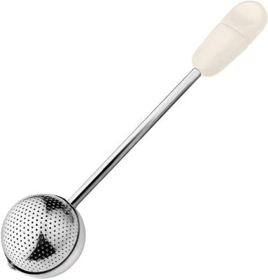 China Wholesale High Quality Sustainable Long Handle Twisting Tea Strainer for sale