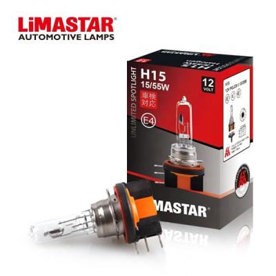 China Auto Headlight Limastar H15 Bulbs 12V 15/55W PGJ23t-1 Clear Bulbs for sale