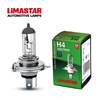 China High Quality Auto Headlight Limastar H4 24V 100/90W P43t Clear Halogen Bulb for sale