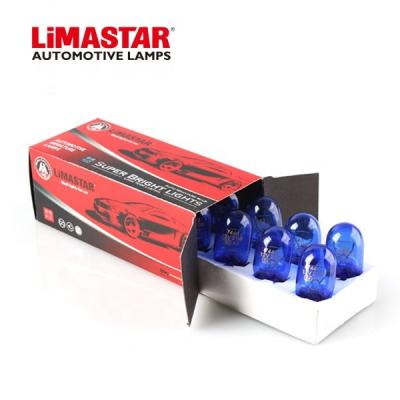 China Brake/Stop Singal Bulb Limastar 7440 Blue Glass T20 12V 21W W3x16d Brake Light Bulbs for sale