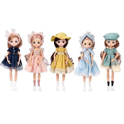 China Movable Cartoon Toy 12inch Vinyl Joint Soft Bjd Doll Accessories Princess Doll For Girl for sale