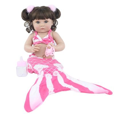 China Cartoon Toy 40cm Mermaid Reborn Baby - Doll Soft Vinyl Newborn Girl Doll Child Bathe Toy Birthday Gift New Reborn Doll Mermaid Shape for sale