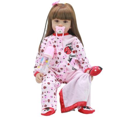 China 28 inch reborn baby cartoon toy & doll, lifelike doll reborn baby toys for girl Princess Pink gift brinquedos for kids for sale