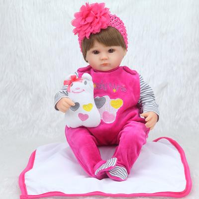 China Cheap 42cm Small Soft Vinyl Reborn Dolls, 16 Inch Small Realistic Living Dolls For Girls Christmas Hot Selling Gifts For Kids for sale