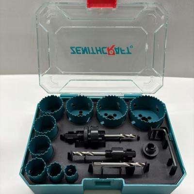 China HSS 13pc Bi Metal Hole Saw Set 38mm / 44mm / 47mm Snijdiepte Te koop