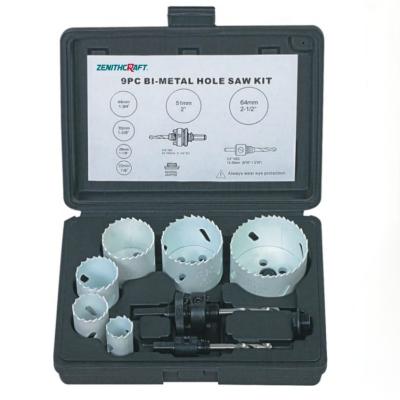 China 9 PC Bi Metal Hole Saw FOR Stainless Steel 38mm / 44mm / 47mm for sale