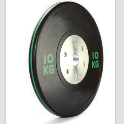 China Durable Weightlifting Competition Urethane Black Bumper Plate for sale